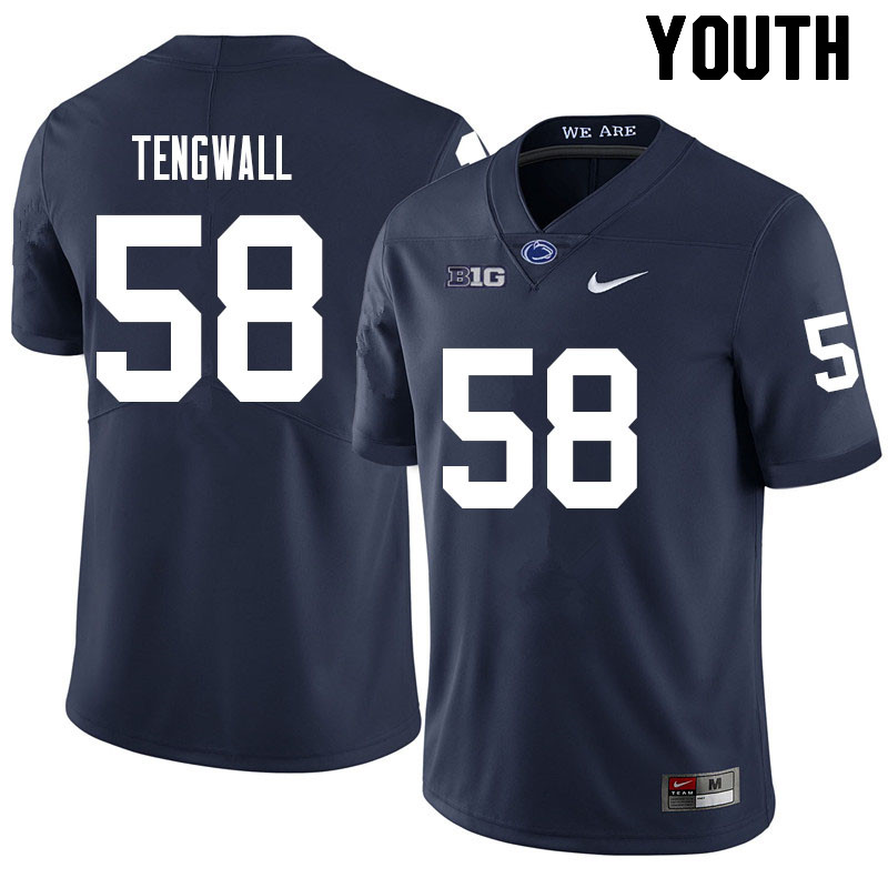 NCAA Nike Youth Penn State Nittany Lions Landon Tengwall #58 College Football Authentic Navy Stitched Jersey VIB5798ZY